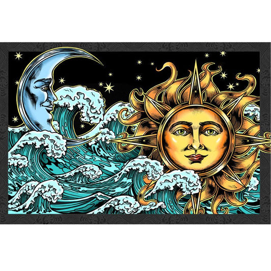 MOON RISING 3D TAPESTRY - Spiral Circle