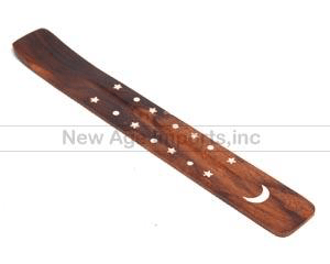 Moon & Stars | Boat Incense Burner | 10"L - Spiral Circle