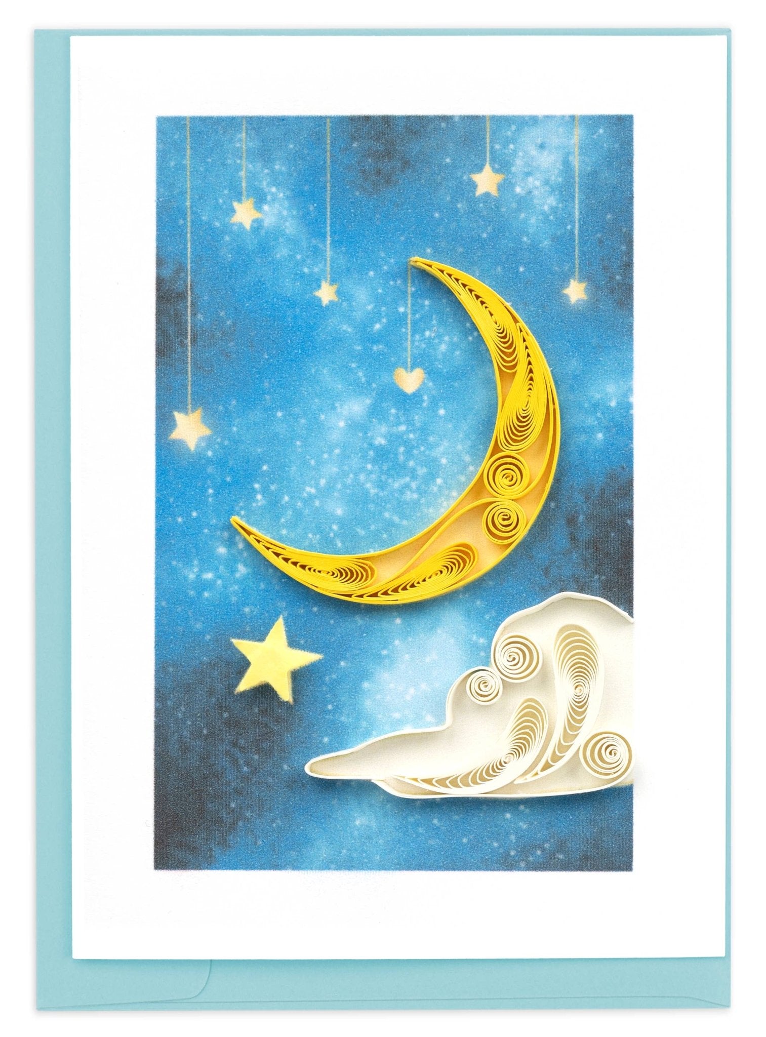 Moon & Stars Gift Enclosure Mini Card - Spiral Circle