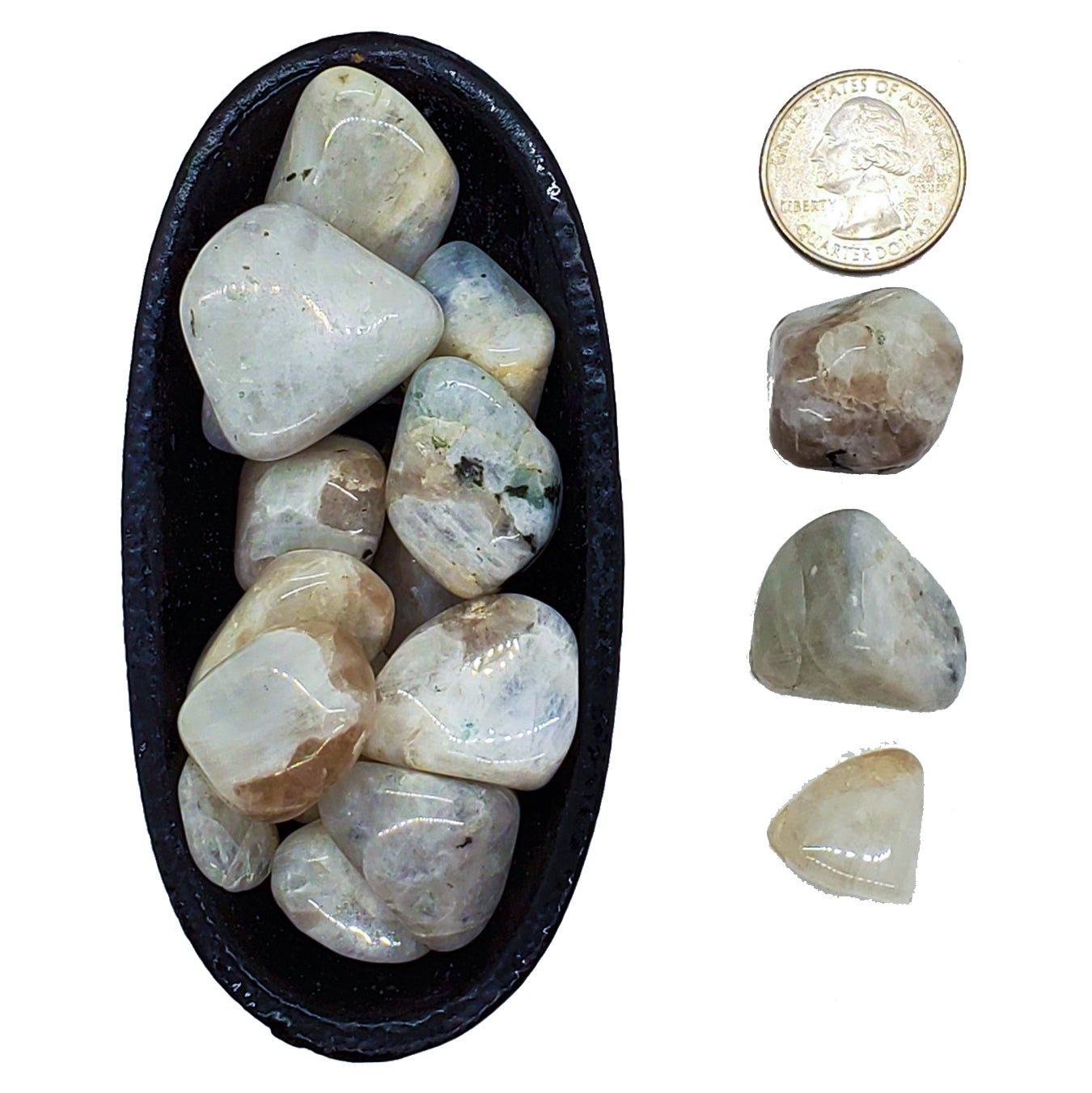 Moonstone, Rainbow - Goddess Energy - Spiral Circle