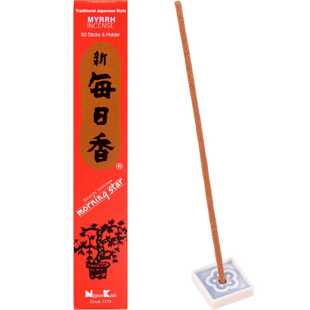 Morning Star Incense 50 Sticks Myrrh (Box of 12) - Spiral Circle