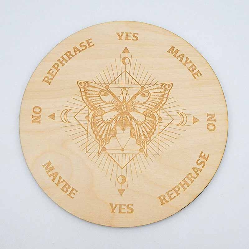 Moth Pendulum Board | Natural Finish | 6" - Spiral Circle
