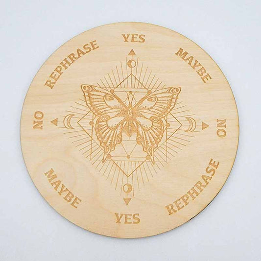 Moth Pendulum Board | Natural Finish | 6" - Spiral Circle