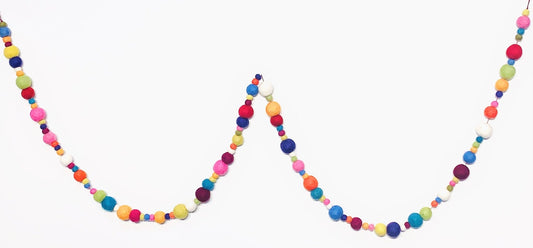 Multi Color/Size Felt Garland - Spiral Circle