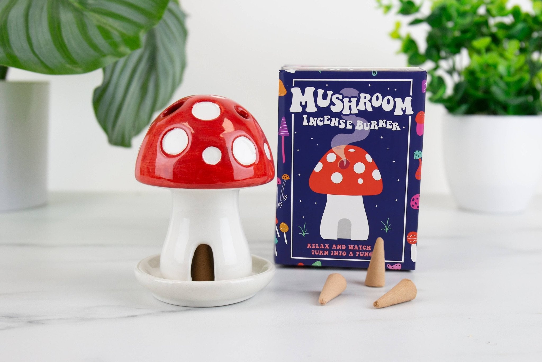 Mushroom Incense Burner - Spiral Circle