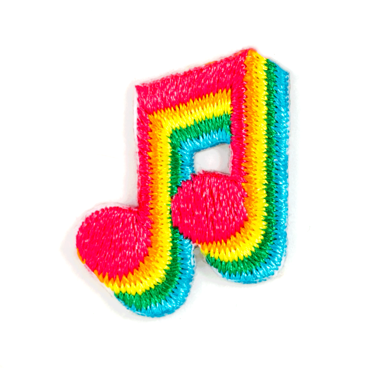 Music Note Embroidered Sticker Patch - Spiral Circle