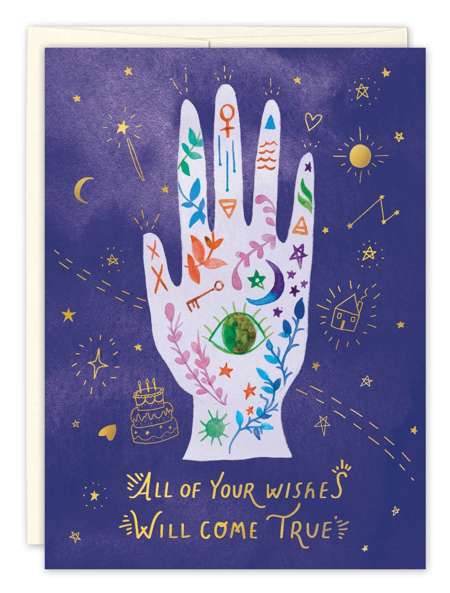 Mystic Hand Birthday Card - Spiral Circle