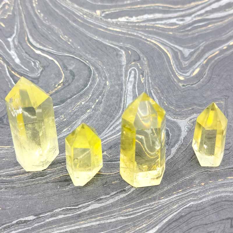 Natural Citrine Mini Generator - Spiral Circle