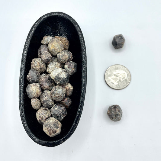 Natural Garnet - Spiral Circle