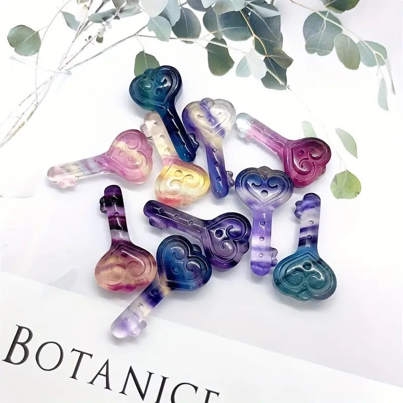 Natural Rainbow Fluorite Carvings | Assorted - Spiral Circle