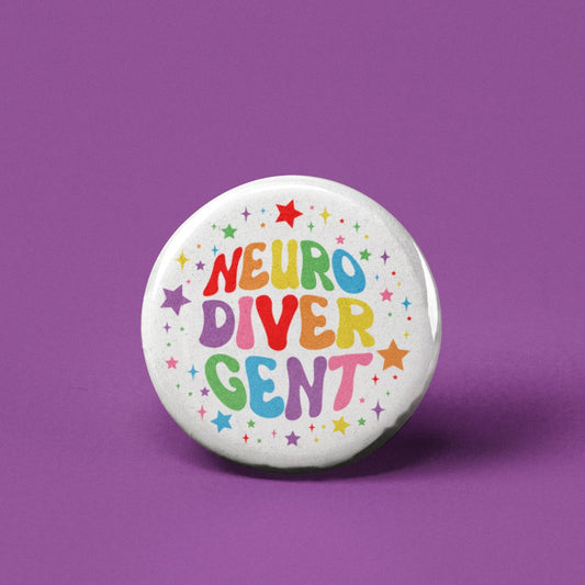 Neurodivergent Pinback Button - Spiral Circle