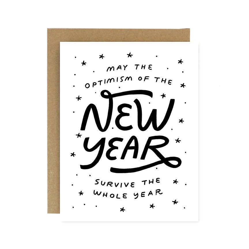 New Year Optimism Card - Spiral Circle
