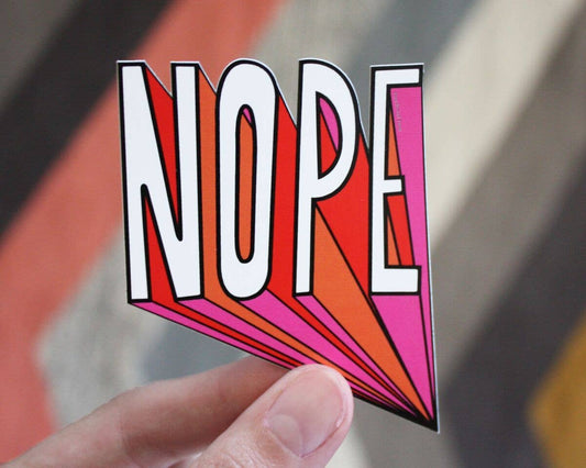 Nope Vinyl Sticker - Spiral Circle