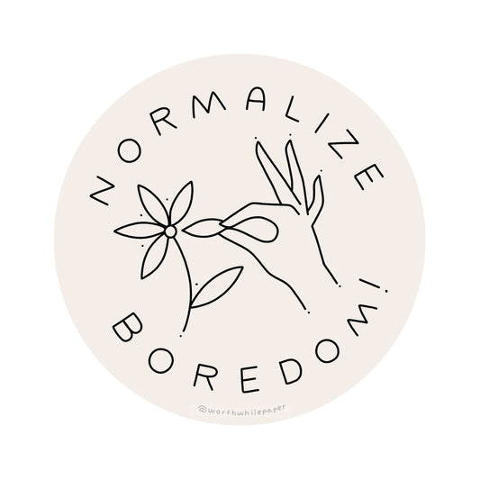 Normalize Boredom Sticker - Spiral Circle