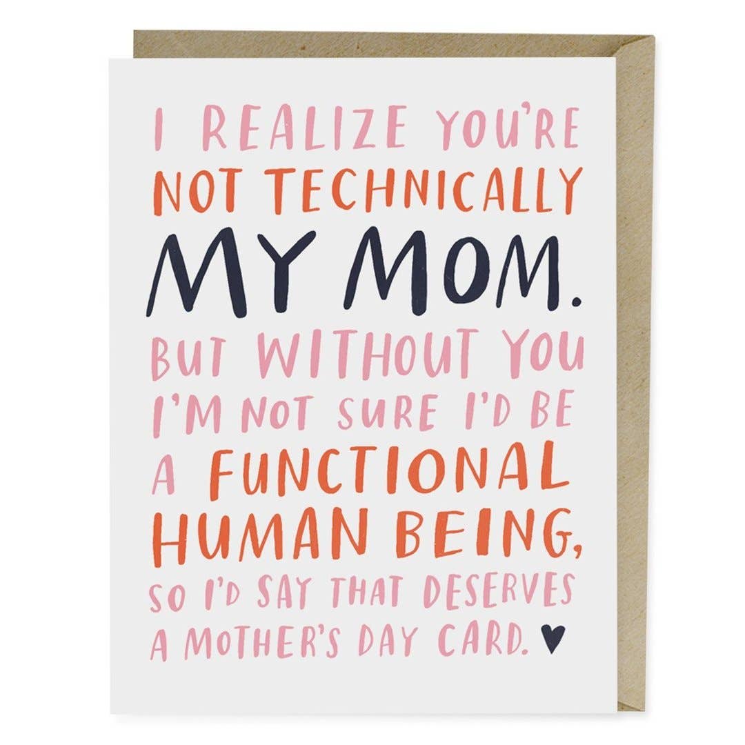 Not Technically Mom Mother's Day Card - Spiral Circle