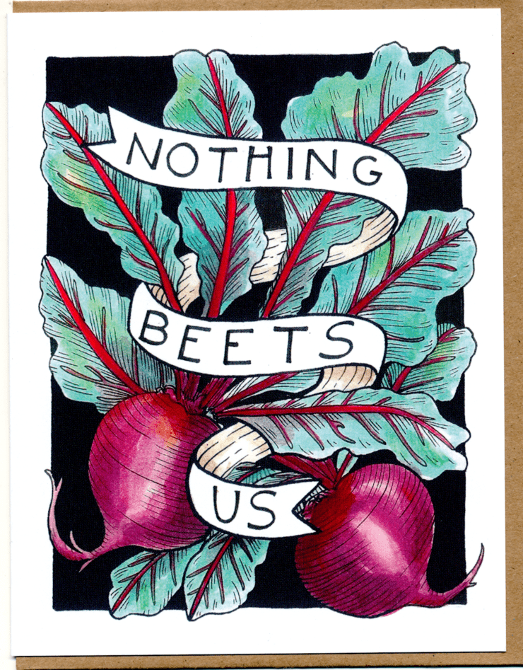 Nothing Beets Us Card - Spiral Circle