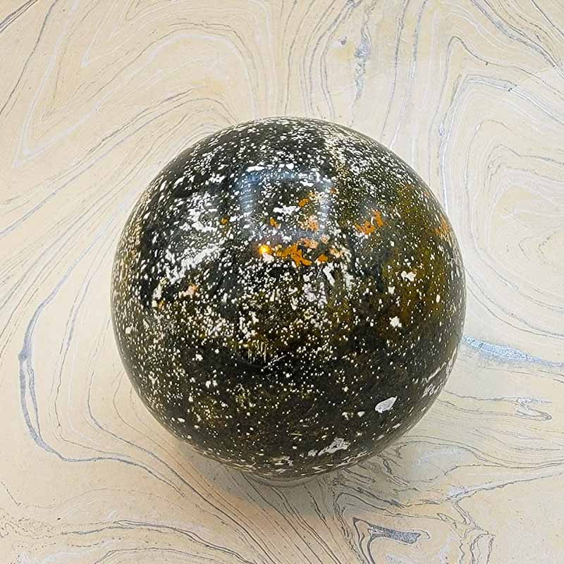 Ocean Jasper Sphere - Spiral Circle