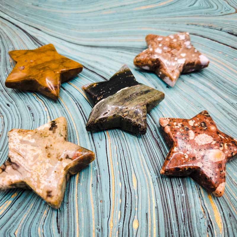 Ocean Jasper Stars - Spiral Circle