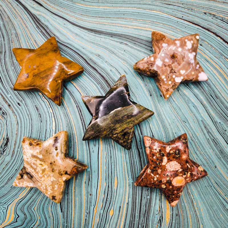 Ocean Jasper Stars - Spiral Circle