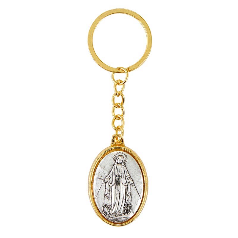 Ol Of Grace Icon Keychain - Spiral Circle