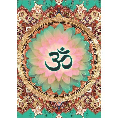 Om is Where The Heart Is Greeting Card | Any Occasion - Spiral Circle