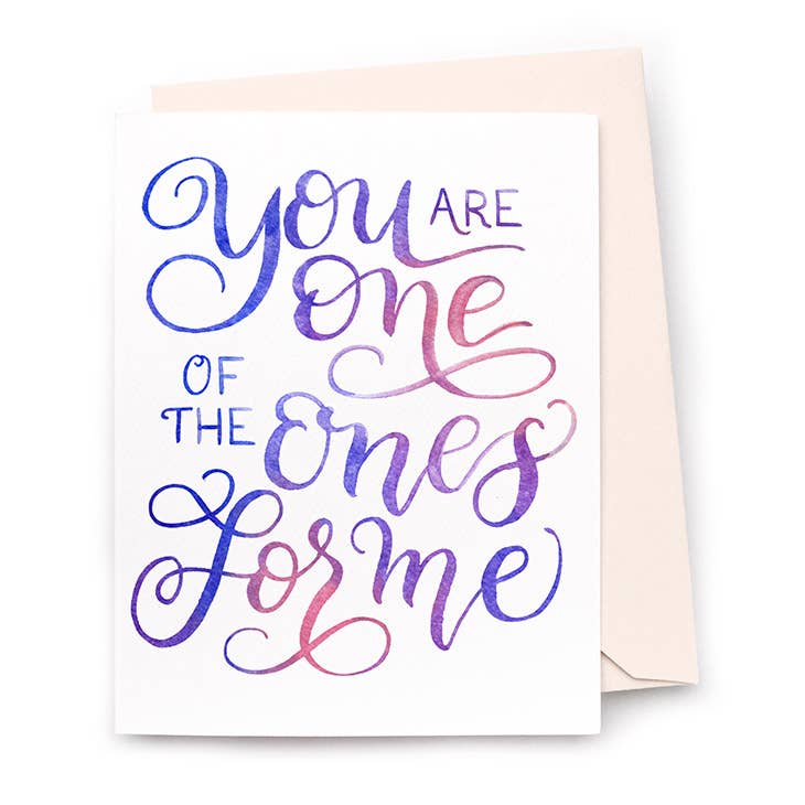 One of the Ones for Me Card - Spiral Circle