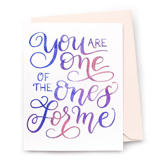 One of the Ones for Me Card - Spiral Circle