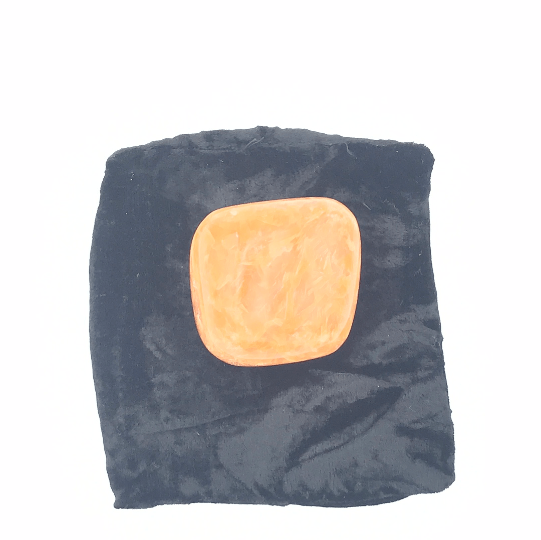 Orange Calcite Freeform - Spiral Circle