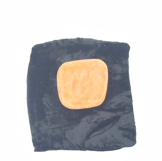 Orange Calcite Freeform - Spiral Circle