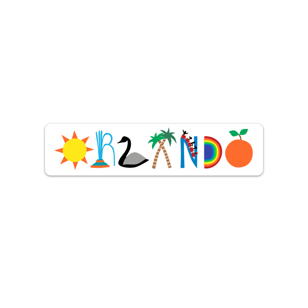 Orlando Icons Sticker - Spiral Circle