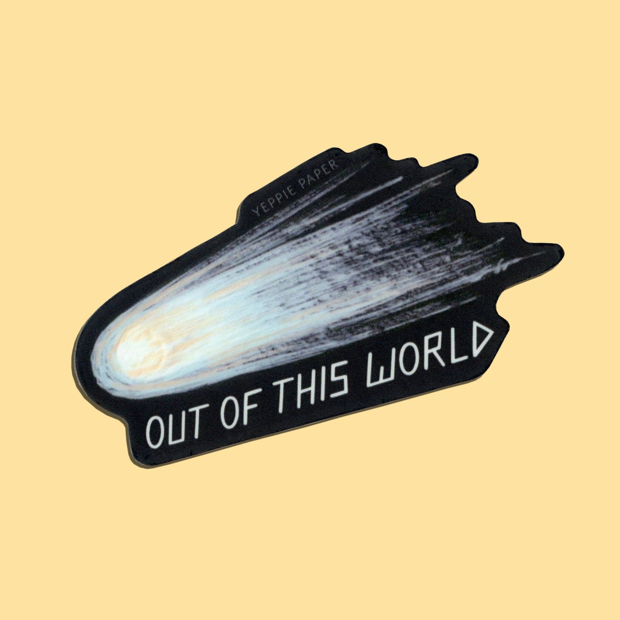 Out of This World Meteor Comet Sticker - Spiral Circle