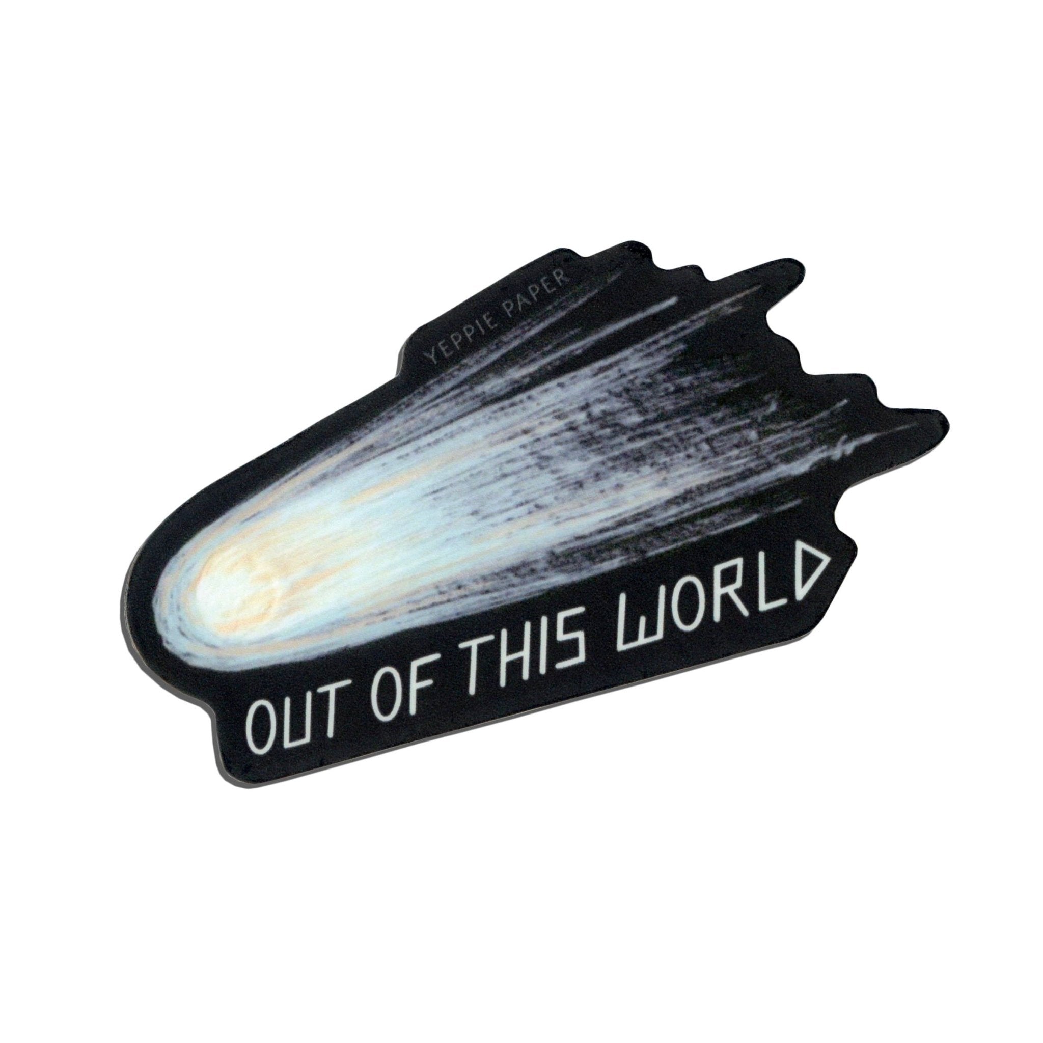 Out of This World Meteor Comet Sticker - Spiral Circle