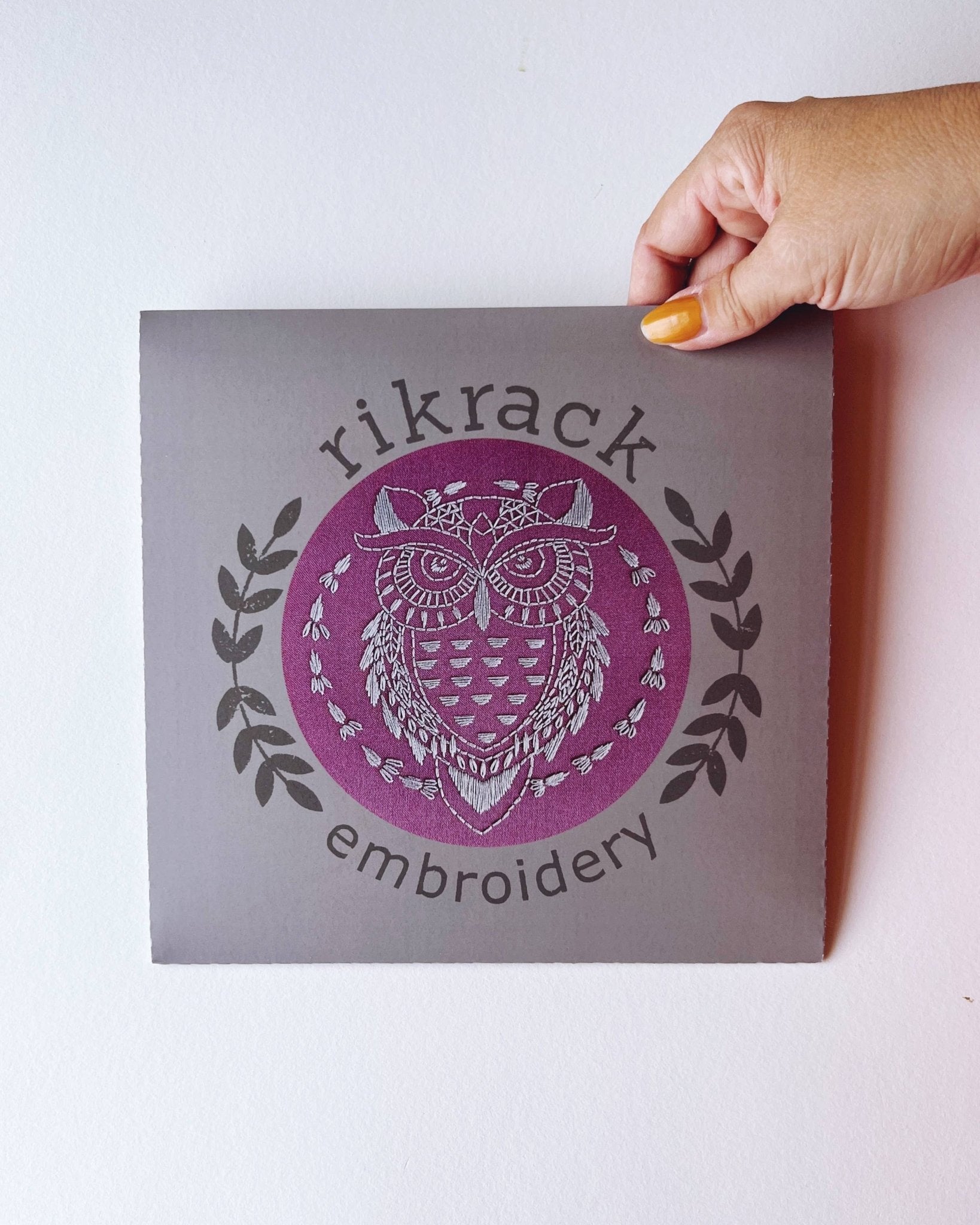 Owl Embroidery Kit - Spiral Circle