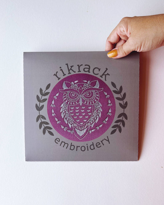 Owl Embroidery Kit - Spiral Circle