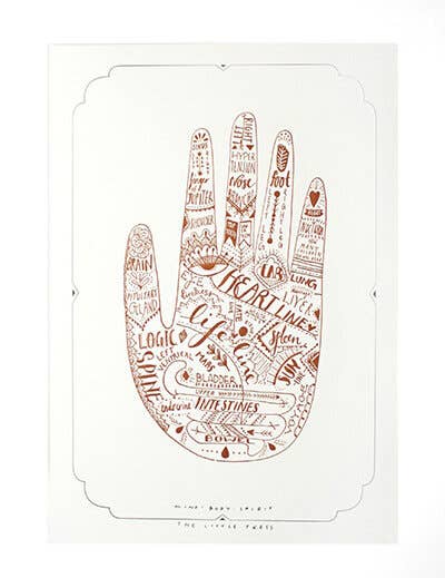 Palm Reader Hand | Art Print - Spiral Circle