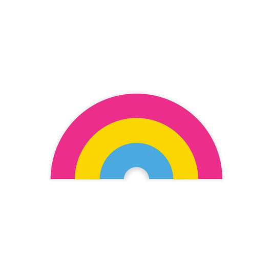 Pansexual Pride Rainbow Sticker - Spiral Circle