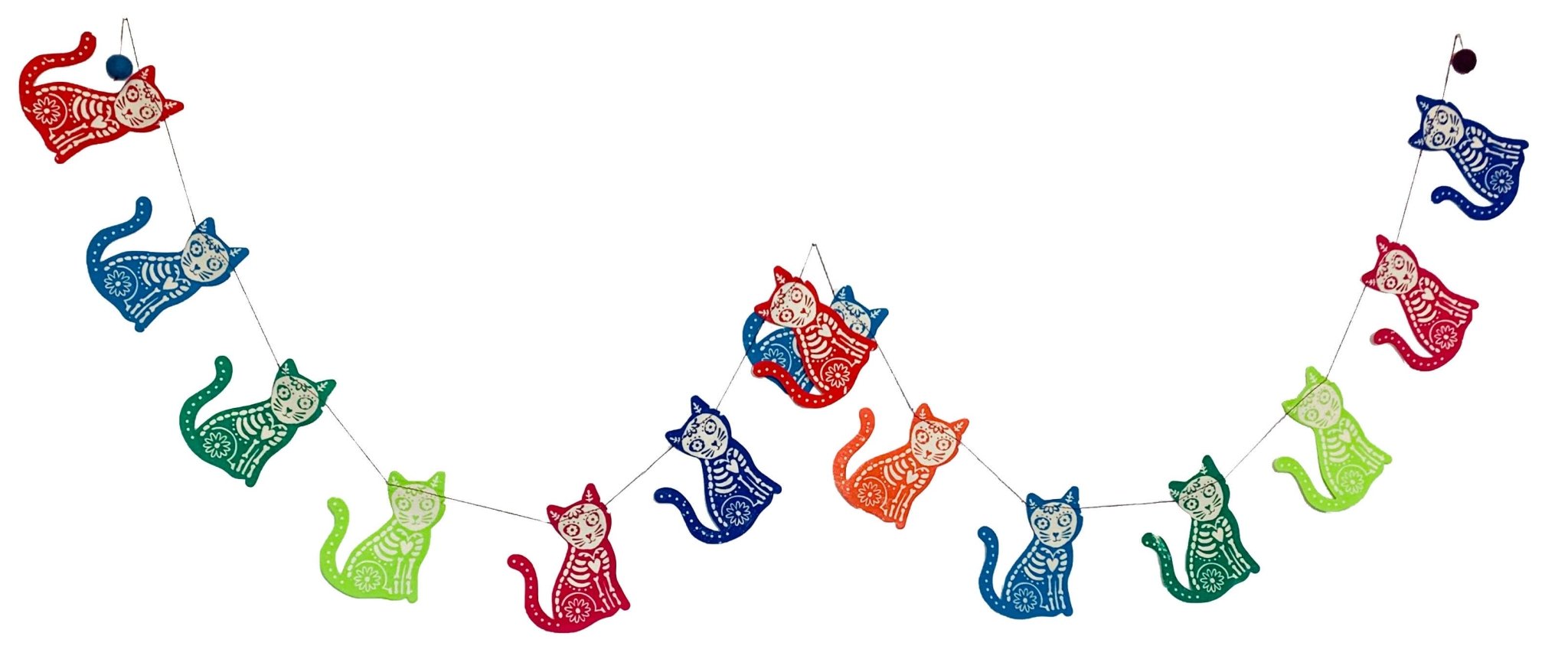 Paper cat garland - Spiral Circle