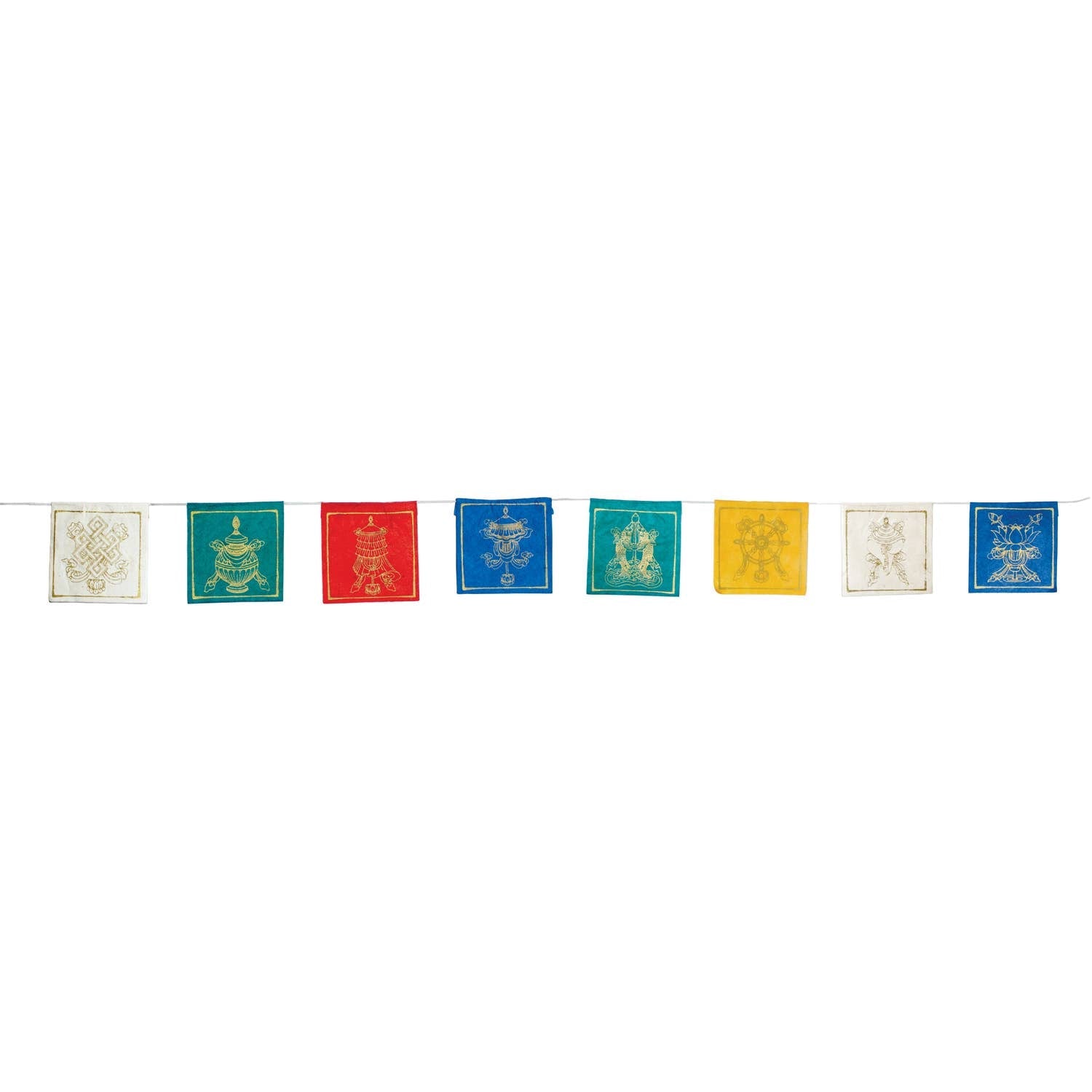 Paper Tibetan Prayer Flags I Assorted - Spiral Circle