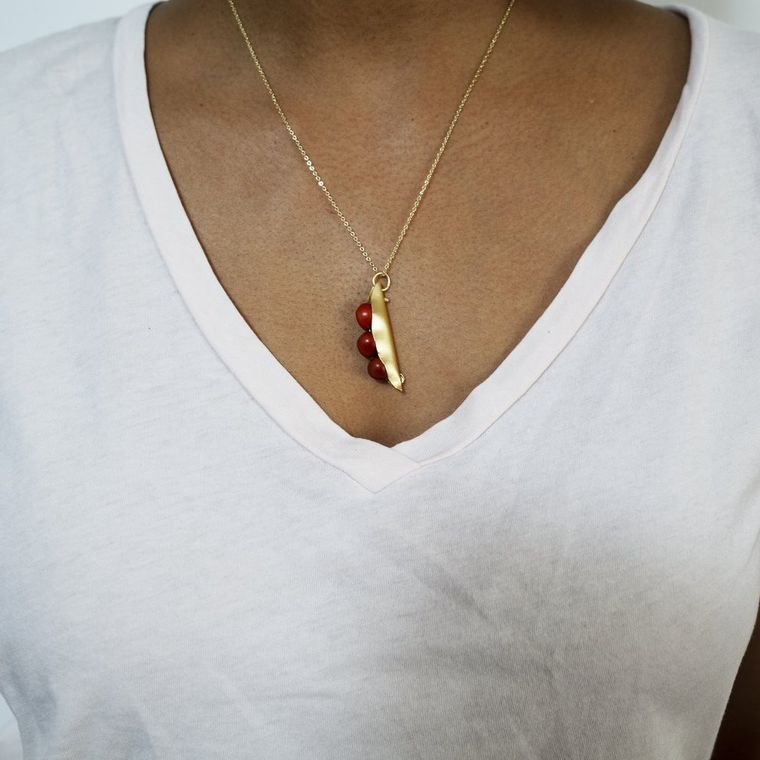 Pea in a Pod Seed Pendant - Spiral Circle