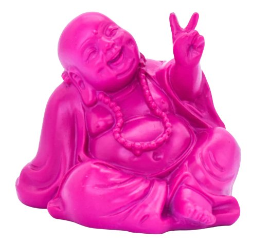 Peace Buddha – Pink Resin - Spiral Circle