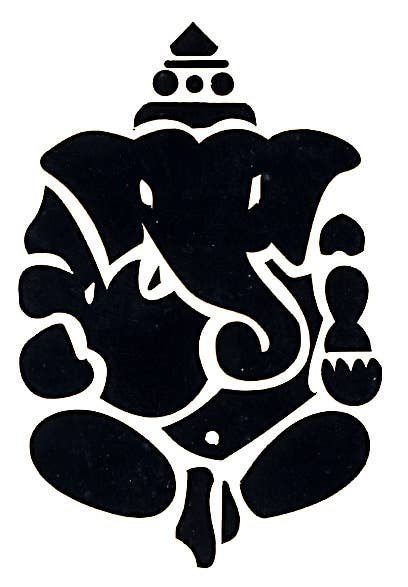 Peaceful Lord Ganesha | Cutout Sticker - Spiral Circle