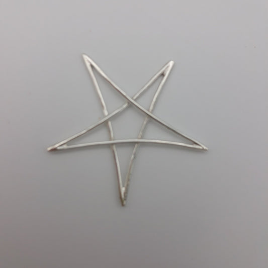 Pentacle Branch Pendant | Sterling Silver - Spiral Circle