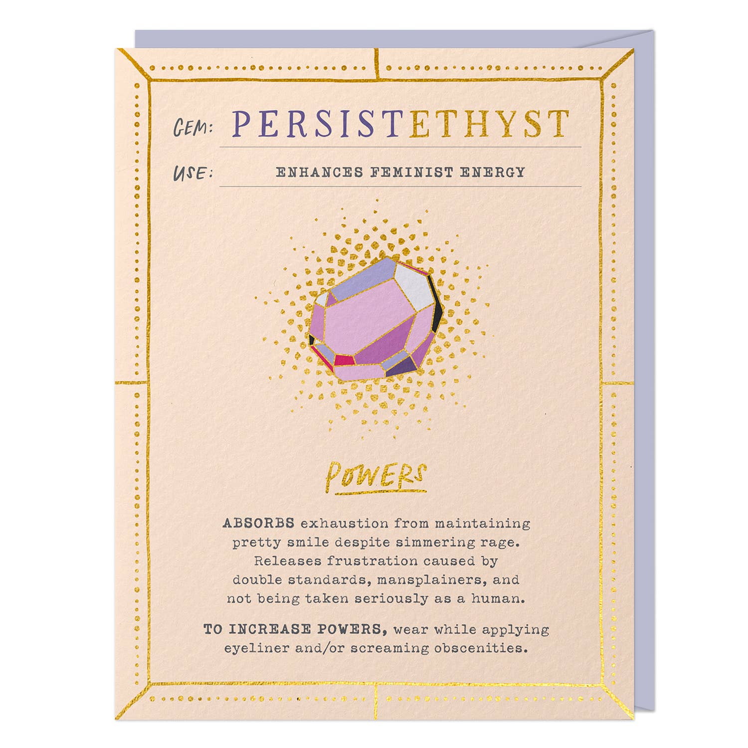 Persistethyst Fantasy Stone Card (No Pin) - Spiral Circle