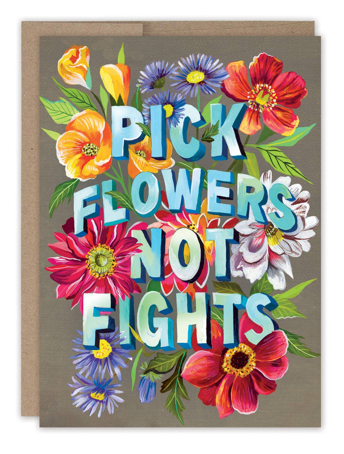 Pick Flowers Sorry Card - Spiral Circle