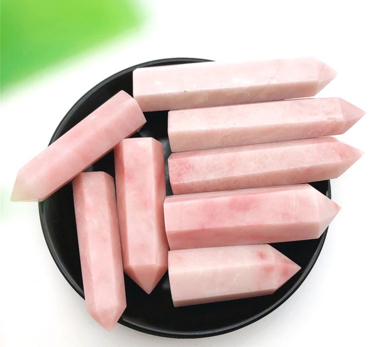 Pink Opal Crystal Towers | Large - Spiral Circle