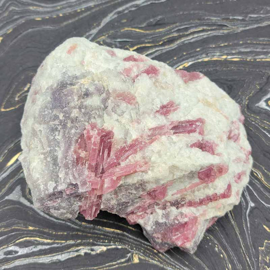 Pink Tourmaline Statement Piece | Raw - Spiral Circle