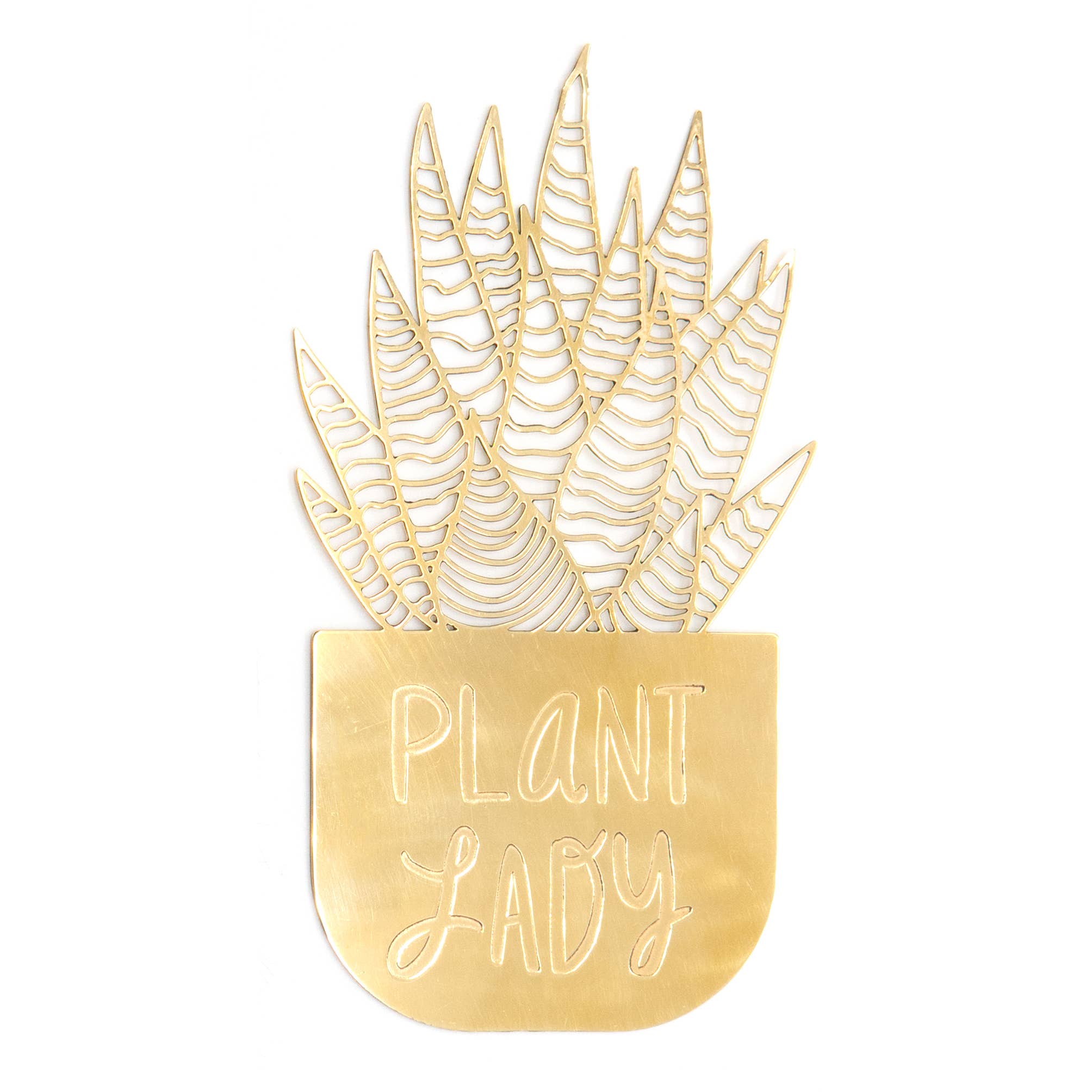Plant Lady | Brass Bookmark - Spiral Circle