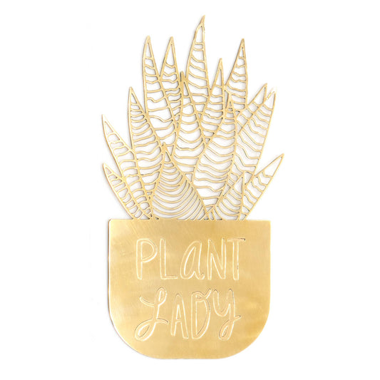 Plant Lady | Brass Bookmark - Spiral Circle