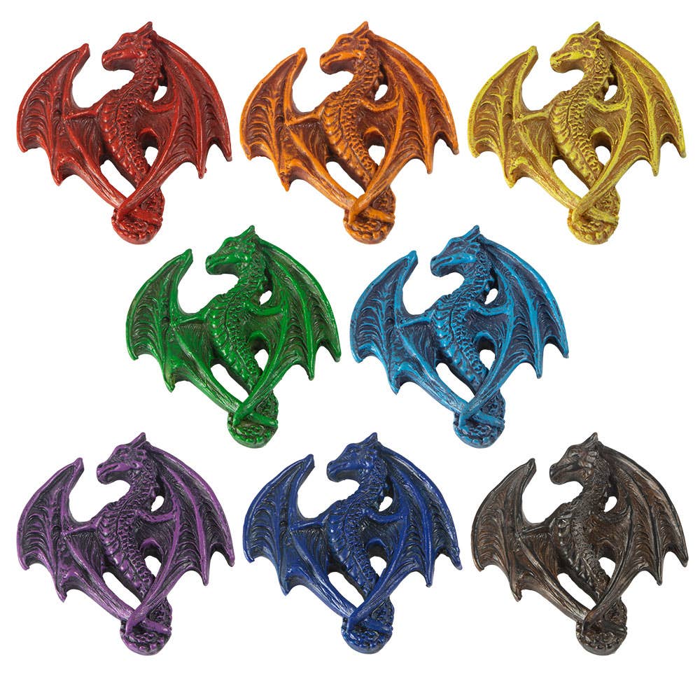 Polyresin Figurines Mini Dragon Asst'D Colors (Pack of 8) - Spiral Circle