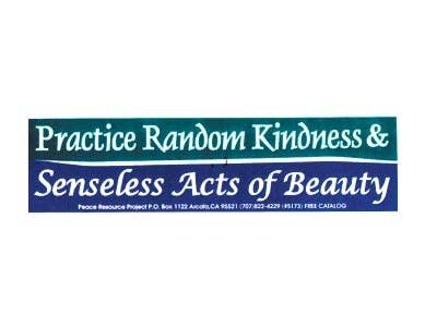 PRACTICE RANDOM ACTS OF KINDNESS BUMPER STICKER - Spiral Circle